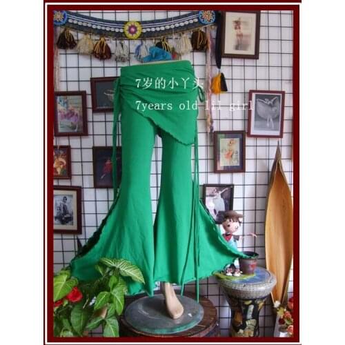 Lycra cotton tribal Belly dance flare Pants with skirt AC42
