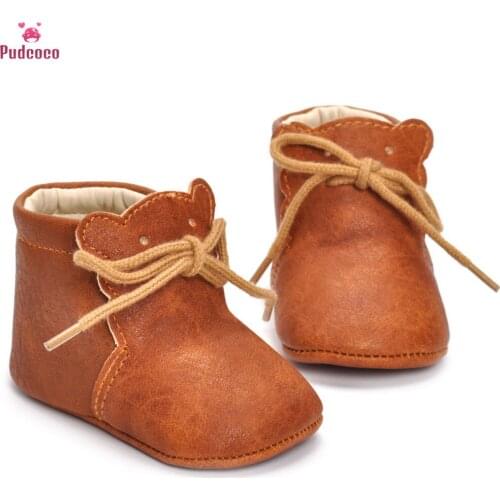 Newborn Infant PU Leather Classic Sneakers Shoes Baby Boy Girl First Walker Warm Soft Sole Anti-slip Shoes 0-18M