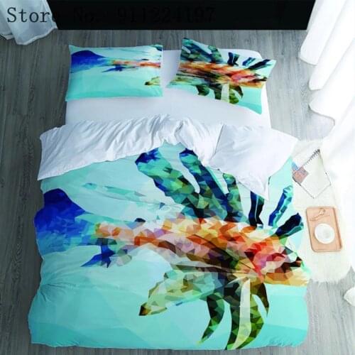 3d Animal Duvet Cover Set Microfiber Bedding Set Queen King Size For Boys Girls Kid Deep Sea Fish Bed Sheet Set 2/3 Piece