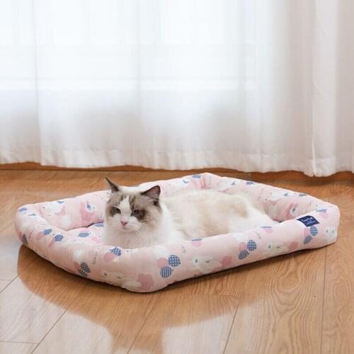 Summer Dog Bed Cool Dog Mat Cat Blanket Travel Breathable Washable Cold Silk Pet Sofa Portable Pet Mat Puppy Suppliers