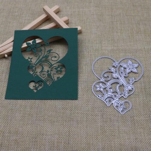 Heart Frame Flower Lace Wedding Metal Cutting Dies Stencils Die Cut for DIY Scrapbooking Album Paper Card Embossing
