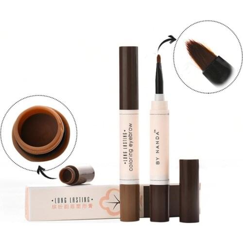 Natural Makeup Eyebrow Pencil Professional Brow Tint Tattoo Paint Cream Wax Waterproof Eyebrow Brush Pen TSLM2