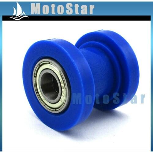Blue 10mm Dirt Pit Bike Chain Roller Pulley Tensioner For TTR XR50 CRF50 KLX SSR Pitsterpro GPX SDG YCF Coolster Lifan YX