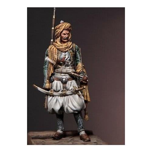 New Unassembled 1/32 54mm ancient man stand with hat warrior (WITH BASE ) Resin Figure Unpainted Model Kit