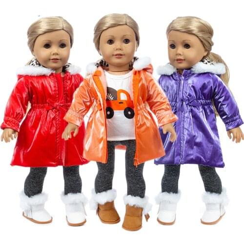 18 Inch American Generation Girl Doll Clothes Winter Ski Jacket Baby New Born Doll Clothes Coat Trousers