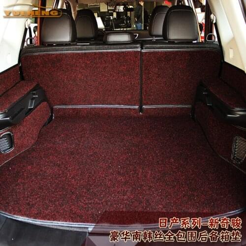 No Odor Wholy Surrounded Waterproof Non Slip Car Trunk Mats Durable Carpets for Tiida/X-Trail/Qashqai/sunny/Sylphy/Teana