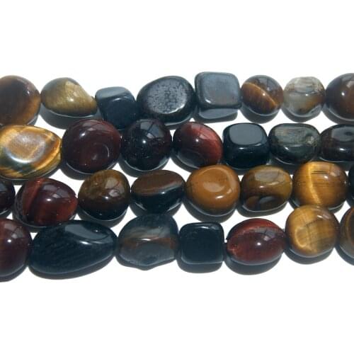 Wholesale Natural Stone 5-12MM Irregular Colorful Tiger Eye Stone Beads For Jewelry Making Charm DIY Bracelet Necklace Material