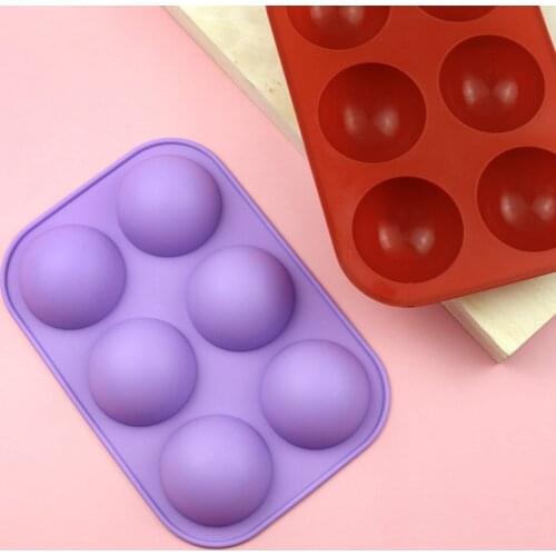 Half Sphere Silicone Soap Molds Bakeware Cake Decorating Tools Pudding Jelly Chocolate Fondant Mould Ball Shape Biscuit Tool