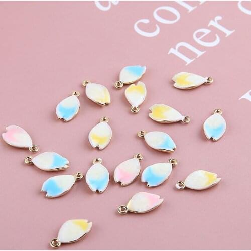 6pcs 2019 Korean fashion Statement Earrings Romantic Cherry Petals Earings For Girls Pendant Materials Diy Jewelry Accessories