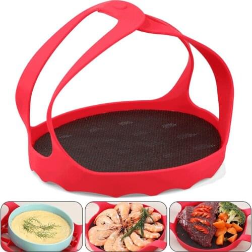 Pressure Cooker Sling Silicone Bakeware Lifter Accessories Cookers Kitchen Anti-slip Drain Pad Heat Insulated Mat Egg Rack