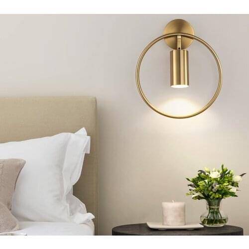 Modern Wall Light Led Indoor Gold Ring Living Room Decoration Luxury Nordic Sconce Lighting Vanity Bedroom Stairway Balcony Lamp