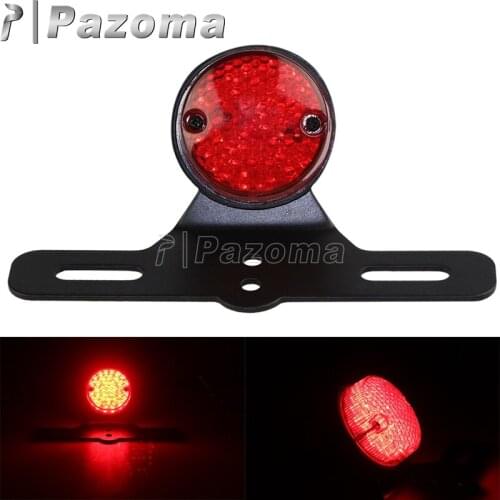 Motorcycle Brake Stop Tail Light License Plate Lamp DRL w/ License Plate Holder for Harley Dyna Sportster Yamaha Chopper Scooter