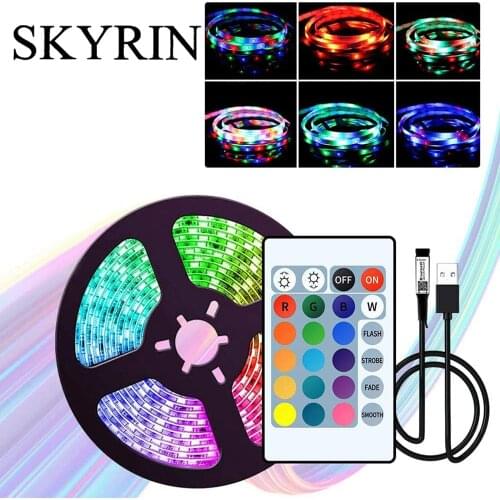 SKYRIN SMD2835 RGB LED Flexible Strip Lights Dimmable USB Waterproof LED Light Strip IP20 IP65 5V LED Ribbon LED Tape