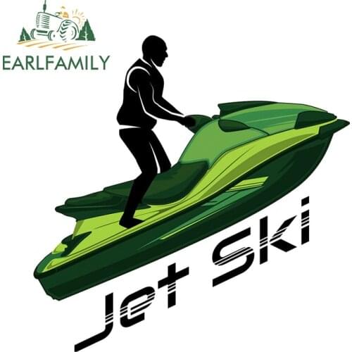 EARLFAMILY 13cm x 13cm for Jet Ski Rental Logo Funny Car Stickers Personality Vinyl Decal Scratch-Proof Waterproof Car Styling