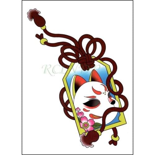 Waterproof Temporary Tattoo Sticker Cartoon Cat Japanese Style Token Rope Flower Fake Tatto Flash Tatoo Arm Art for Men Women