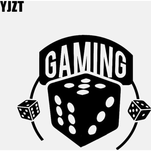 YJZT 13.4*11.5CM Coolest Dice Vinyl Decor Car Sticker Personalized Accessories C12-1360