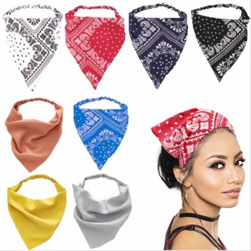 New Bohemian Floral Print Elastic Hair Bands For Women Simple Wide Version Elastic Fashion Hair Accessories Headdress