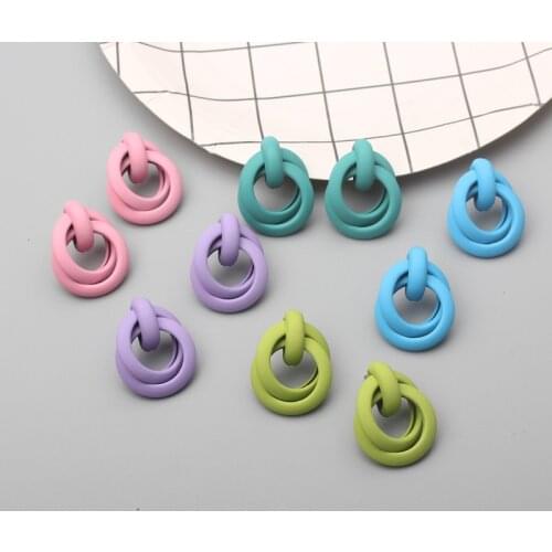 Punk Round Drop Earrings for Women Boho Hanging earrings Fashion Brincos Gift boucles d'oreilles Gold Color orecchini