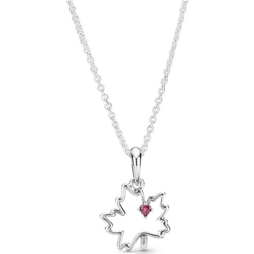 New Summer collection 925 sterling necklaces for women with Maple leaves pendant necklace high quality original