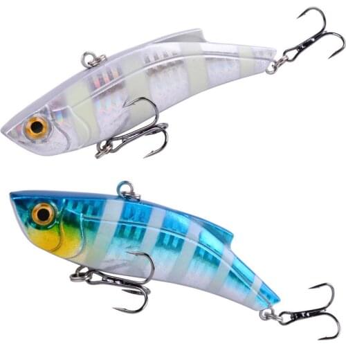 1Pcs 9cm 28g Hard Sea Fishing Lure VIB Treble Hook Fishing Sinking Vibe Lures Winter Pencil Lure Hard Baits