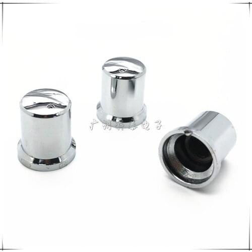 10 Pieces Diameter 15MM height 16MM Potentiometer Adjustment Silver Plating Plastic Knob Cap Flower Shaft Inner Hole 6MM