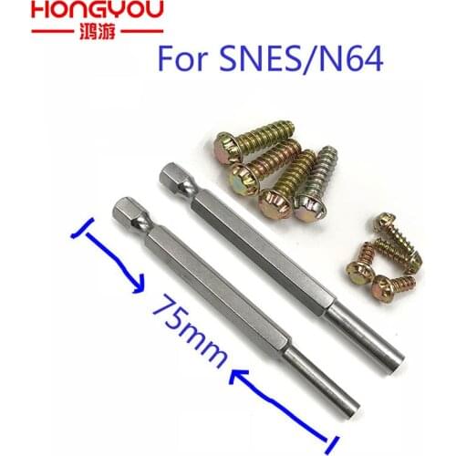 30Pcs/Lot Cartridge Case Screw for NES, SNES, N64, GB Game Cartridge case 3.8mm 4.5mm include ScrewDriver Bit