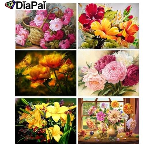 DIAPAI 5D DIY Diamond Painting 100% Full Square/Round Drill "Flower landscape" 3D Embroidery Cross Stitch Home Decor