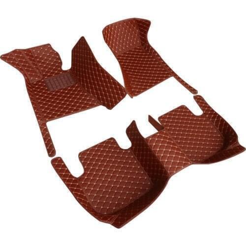 Custom Car Floor Mats For GMC Yukon XL 7seat 2007 2008 2009 2010 2011 2012- 2014 （7 seat） Leather Rugs Auto Interior Accessories