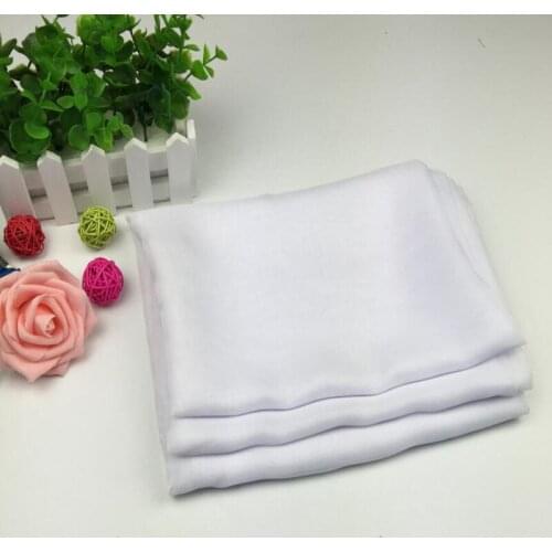 White Silky Chiffon Fabric 100% Polyester Transparent Light Weight for Cosplay Dress Lining