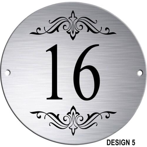 DIY House Number 4 X Styles House 5MM Aluminium Composite Sign Plaques Door Number Sign Personalised Plate 2 Sizes
