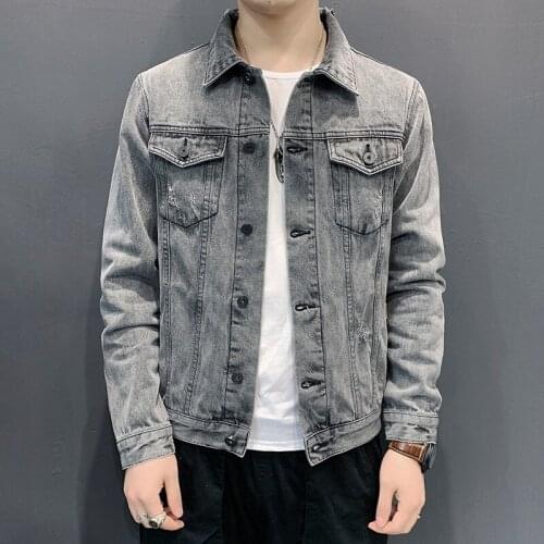 Denim Jacket Mens 2020 New Spring Autumn Korean Style Slim Denim Clothing Fashion Brand Tooling Coat Chaquetas Hombre