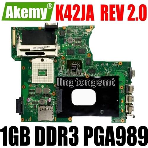 K42JA HD5730 1GB For Asus K42J A40J X42J A42J Laptop Motherboard K42JA REV 2.0 2GB memory 100% tested mainboard