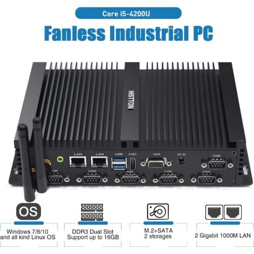 Windows 10 Mini Pc Gaming i7 fanless pc gamer computer core i5 4200uVGA HDMI dual displays gaming pcs industrial systerm unit pc