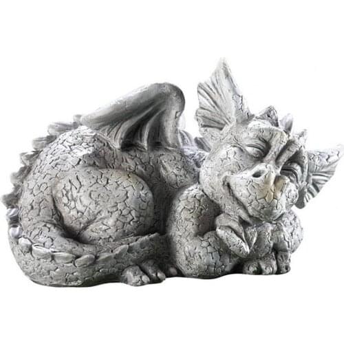 Dragon Statue Model Multi-use Handmade Resin Garden Excellent Workmanship Sculptures Display Yard Decoration