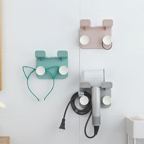 Punch-free Hair Dryer Wall-mounted Shelf Storage Bathroom Toilet Storage Bracket Storage Box Hair Dryer Rack