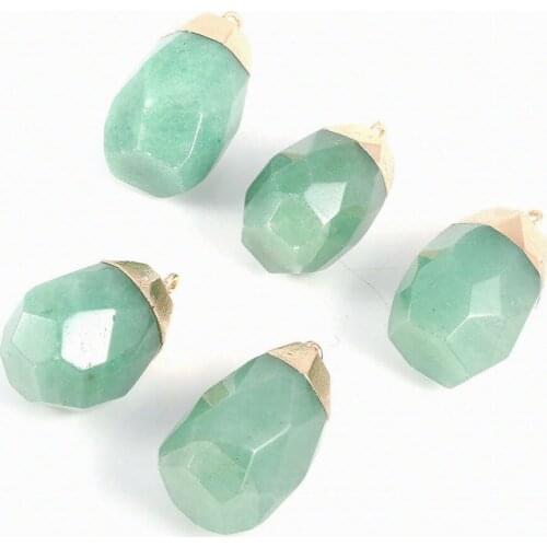 Natural Stone irregular Green Aventurine Pendantsr DIY bracelet necklace for Jewelry Making Reiki Healing Jewellery Gift