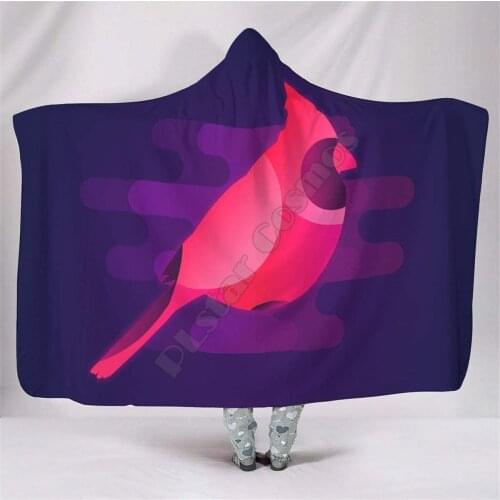 Bird Hooded Blanket 3D printed Wearable Blanket Adults Kids Various Types Hooded Blanket Wearable 16