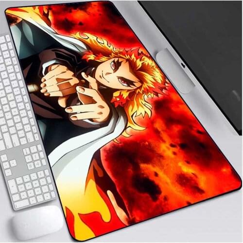 Popular Super Gaming Mouse Pad Gamer Computer Large Keyboard Mousepad XxL Locking Anime Demon Killer Kimetsu No Yaiba Desk Mat