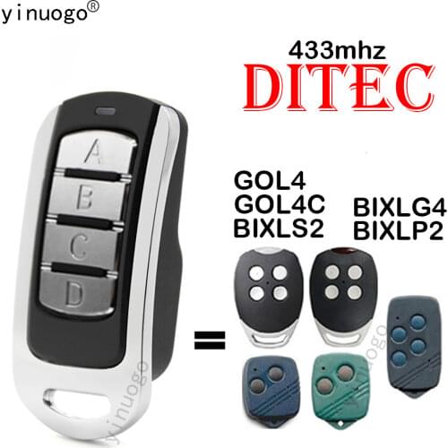 4 in 1 DITEC Gate Remote Control DITEC BIXLP2 BIXLS2 GOL4C GOL4 BIXLG4 433mhz Variable Code Garage Door Command Gate Opener