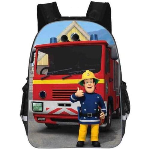Popular Gifts For Kids Baby Round Backpack Bag For Children Cartoon Hero Fireman Sam Backpack Bag For Girls Boys school bags