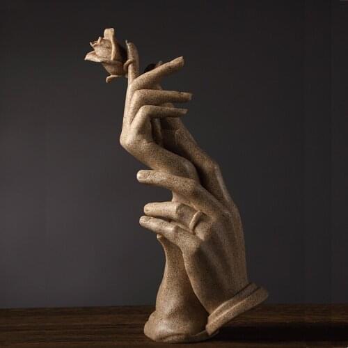 The Nordic modern minimalist hand rose wedding gift creative ornaments Home Furnishing Valentine ornaments decorations