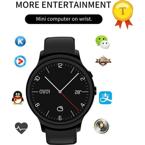 Android 5.1 1G+16G Smart Watch support Pedometer Fitness Tracker BT 3G Wifi gps heart rate monitor phone watch For iOS Android