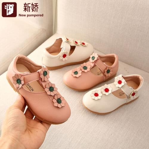 Girls shoes princess shoes spring autumn flowers girls casual small leather shoes female students dance shoes student shoes
