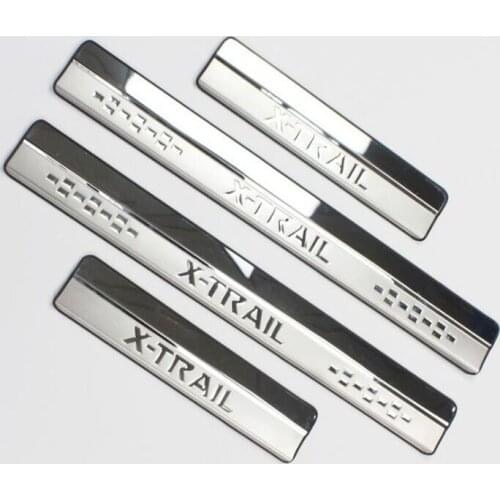 Auto Door Sill Scuff Plate Guard Welcome Pedal Stickers For Nissan X-Trail X Trail Xtrail T32 2014-2018 Car Styling Accessories