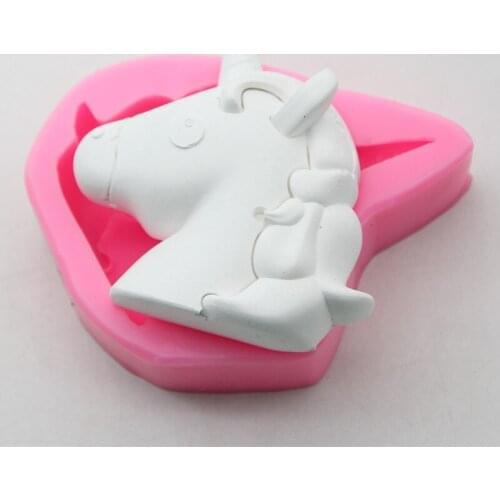 3D Unicorn Silicone Cake Mold DIY Fondant Mousse Form Cake Decorating Tools Polymer Clay Candy Chocolate Moulds