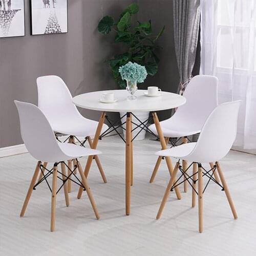 4PCS/Set Modern Leisure Dining Chair Imitation Leather Seats With Cushion Nordic Style Coffee Shop Dining Room Chair HWC