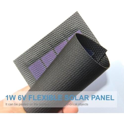 6V 1W Flexible Solar Panel Small Solar Cells for Phone Charger Home DIY LED Lamp Outdoor Solar Panel Polycrystalline Silicon