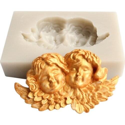 Angel Silicone Mold DIY Fondant, Clay, Gypsum, Aroma Wax Mould Decoration Accessories, Baking Utensil