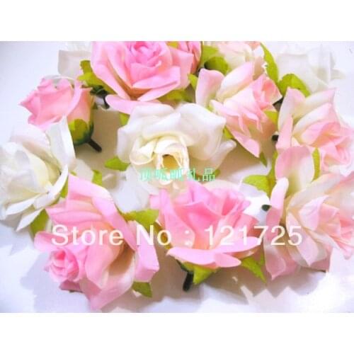 Free shipping artificial rose flower silk flower diy bead hair accessory wedding decoration home decoration