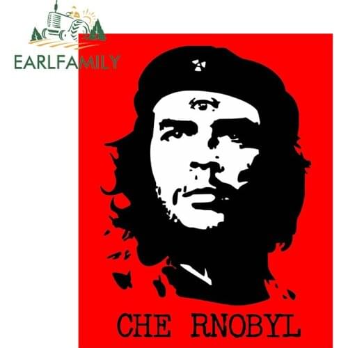 EARLFAMILY 13cm x 10.5cm for Che Guevara Warning Car Sticker Scratch-Proof Windows Motorcycle Decal Creativite Vinyl Car Wrap